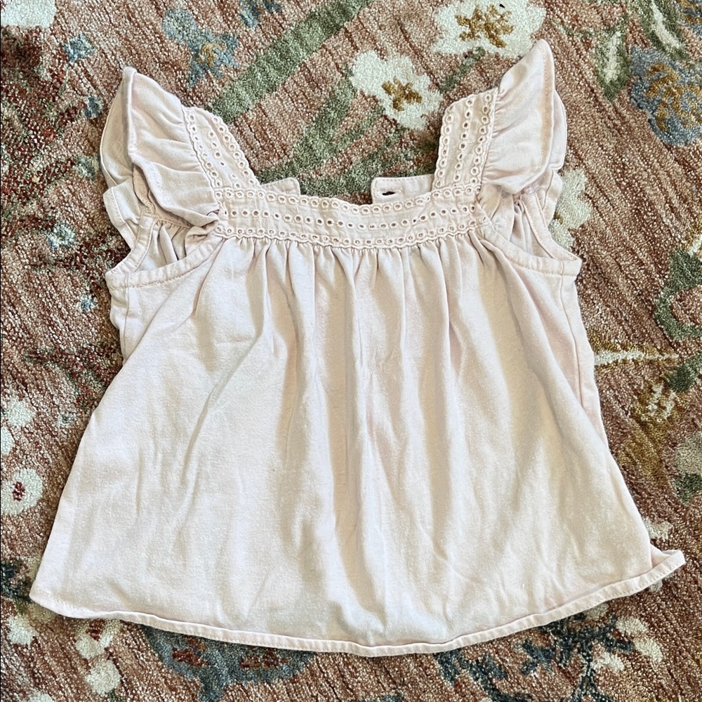 GAP Kids' Light Pink Ruffle Sleeve Blouse